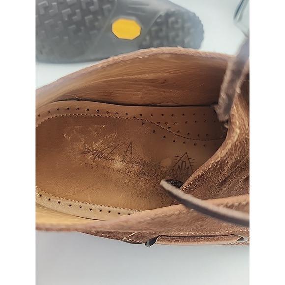 Martin Dingman Classic Diamond Suede Tobacco‎ Brown Driving Shoe - Size 9W - Picture 6 of 7